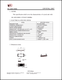 datasheet for HC-49/SSMD by Wing Shing Electronic Co. - manufacturer of power semiconductors