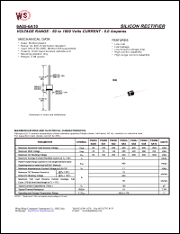 datasheet for P600A by Wing Shing Electronic Co. - manufacturer of power semiconductors