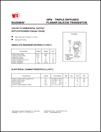datasheet for BU2508AF by Wing Shing Electronic Co. - manufacturer of power semiconductors