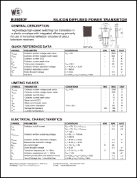 datasheet for BU508DF by Wing Shing Electronic Co. - manufacturer of power semiconductors