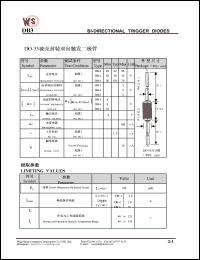 datasheet for DB3 by Wing Shing Electronic Co. - manufacturer of power semiconductors