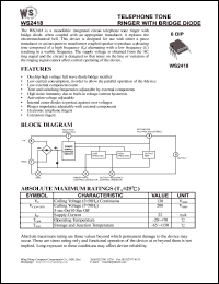 datasheet for WS2418 by Wing Shing Electronic Co. - manufacturer of power semiconductors