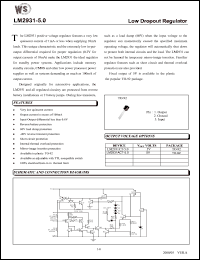 datasheet for LM2931CT-5.0 by Wing Shing Electronic Co. - manufacturer of power semiconductors