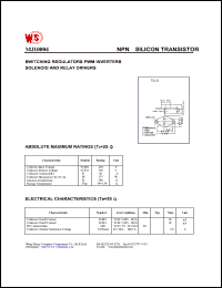 datasheet for MJ10004 by Wing Shing Electronic Co. - manufacturer of power semiconductors