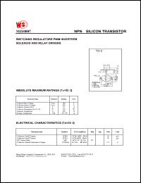 datasheet for MJ10007 by Wing Shing Electronic Co. - manufacturer of power semiconductors