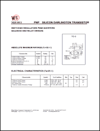 datasheet for MJ11011 by Wing Shing Electronic Co. - manufacturer of power semiconductors
