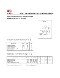 datasheet for MJ11013 by Wing Shing Electronic Co. - manufacturer of power semiconductors