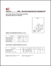 datasheet for MJ11014 by Wing Shing Electronic Co. - manufacturer of power semiconductors