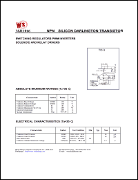 datasheet for MJ11016 by Wing Shing Electronic Co. - manufacturer of power semiconductors