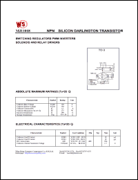 datasheet for MJ11018 by Wing Shing Electronic Co. - manufacturer of power semiconductors