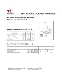datasheet for MJ11019 by Wing Shing Electronic Co. - manufacturer of power semiconductors