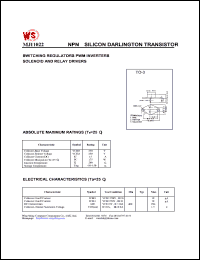 datasheet for MJ11022 by Wing Shing Electronic Co. - manufacturer of power semiconductors