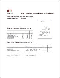 datasheet for MJ11033 by Wing Shing Electronic Co. - manufacturer of power semiconductors