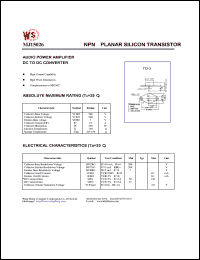 datasheet for MJ15026 by Wing Shing Electronic Co. - manufacturer of power semiconductors