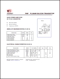 datasheet for MJ15027 by Wing Shing Electronic Co. - manufacturer of power semiconductors