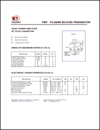 datasheet for MJ2955 by Wing Shing Electronic Co. - manufacturer of power semiconductors