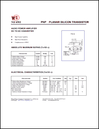 datasheet for MJ4502 by Wing Shing Electronic Co. - manufacturer of power semiconductors