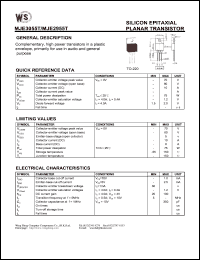 datasheet for MJE3055T by Wing Shing Electronic Co. - manufacturer of power semiconductors