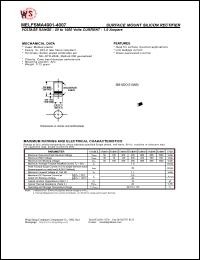 datasheet for MELFSMA4001 by Wing Shing Electronic Co. - manufacturer of power semiconductors