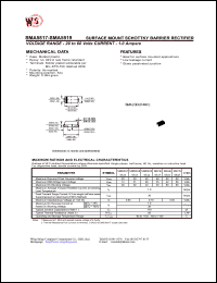 datasheet for SMA5817 by Wing Shing Electronic Co. - manufacturer of power semiconductors