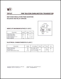 datasheet for TIP127 by Wing Shing Electronic Co. - manufacturer of power semiconductors