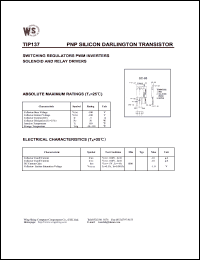 datasheet for TIP137 by Wing Shing Electronic Co. - manufacturer of power semiconductors