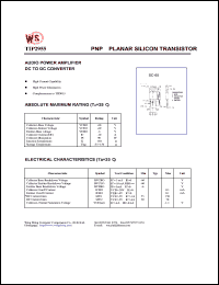 datasheet for TIP2955 by Wing Shing Electronic Co. - manufacturer of power semiconductors