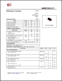 datasheet for WMBT5551LT1 by Wing Shing Electronic Co. - manufacturer of power semiconductors