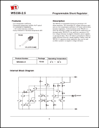 datasheet for WS336Z-2.5 by Wing Shing Electronic Co. - manufacturer of power semiconductors