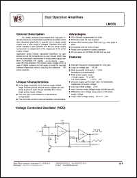 datasheet for LM358N by Wing Shing Electronic Co. - manufacturer of power semiconductors