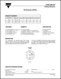 datasheet for J105 by Vishay Telefunken