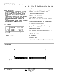 datasheet for MH4S64BBKG-7 by Mitsubishi Electric Corporation, Semiconductor Group