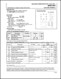 datasheet for BA01203 by Mitsubishi Electric Corporation, Semiconductor Group
