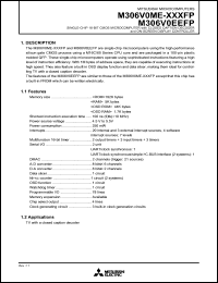 datasheet for M306V0M1-XXXFP by Mitsubishi Electric Corporation, Semiconductor Group