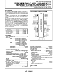 datasheet for M37212EF-XXXSP by Mitsubishi Electric Corporation, Semiconductor Group