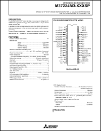 datasheet for M37224M3-XXXSP by Mitsubishi Electric Corporation, Semiconductor Group