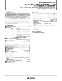 datasheet for M37273M8-XXXSP by Mitsubishi Electric Corporation, Semiconductor Group