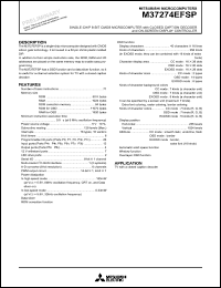 datasheet for M37274EFSP by Mitsubishi Electric Corporation, Semiconductor Group