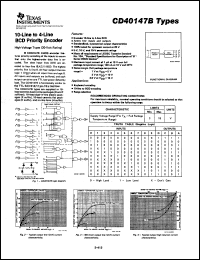 datasheet for CD40147BE by Texas Instruments