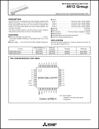 datasheet for M34512M2-XXXFP by Mitsubishi Electric Corporation, Semiconductor Group