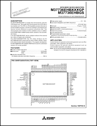 datasheet for M37736EHBXXXGP by Mitsubishi Electric Corporation, Semiconductor Group