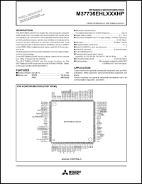 datasheet for M37736EHLXXXHP by Mitsubishi Electric Corporation, Semiconductor Group