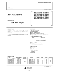 datasheet for MF601G2-02AJ by Mitsubishi Electric Corporation, Semiconductor Group