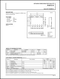 datasheet for FA01215 by Mitsubishi Electric Corporation, Semiconductor Group