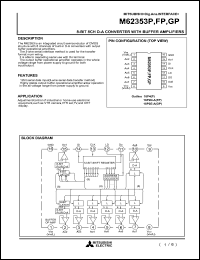 datasheet for M62353P by Mitsubishi Electric Corporation, Semiconductor Group