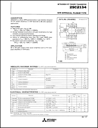 datasheet for 2SC2134 by Mitsubishi Electric Corporation, Semiconductor Group