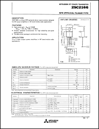 datasheet for 2SC2166 by Mitsubishi Electric Corporation, Semiconductor Group