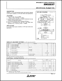 datasheet for 2SC2237 by Mitsubishi Electric Corporation, Semiconductor Group