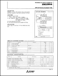 datasheet for 2SC2904 by Mitsubishi Electric Corporation, Semiconductor Group