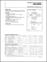 datasheet for 2SC2905 by Mitsubishi Electric Corporation, Semiconductor Group